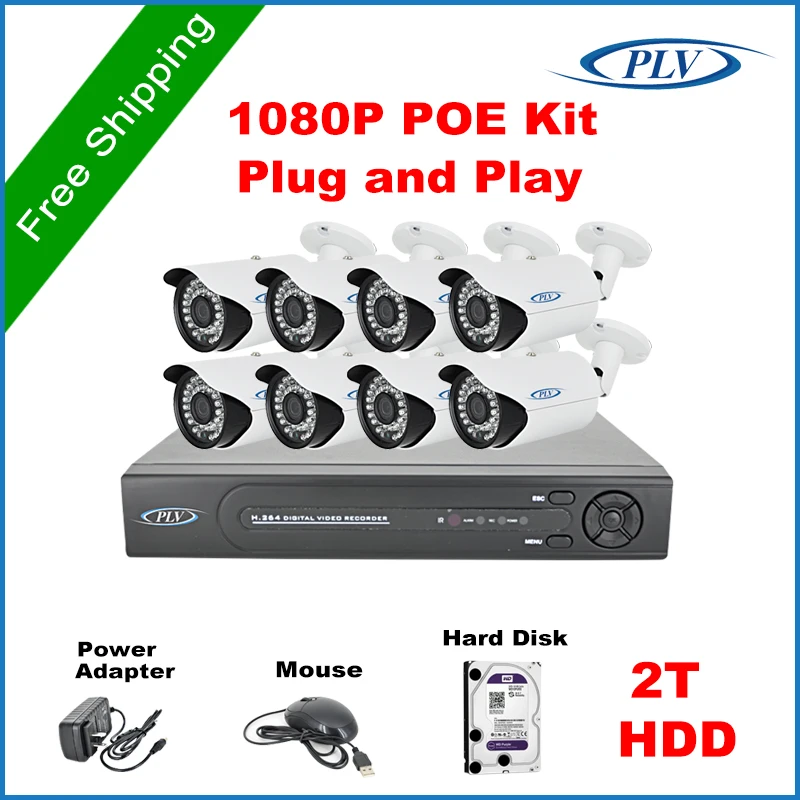bilder für PLV 8CH 3MP/1080 P POE CCTV Kit NVR Netzwerk Videoaufzeichnung Home Überwachungskamera POE-System Plug and Play mit 2 TB vorinstalliert HDD bilder für PLV 8CH 3MP/1080 P POE CCTV Kit NVR Netzwerk Videoaufzeichnung Home Überwachungskamera POE-System Plug and Play mit 2 TB vorinstalliert HDD
