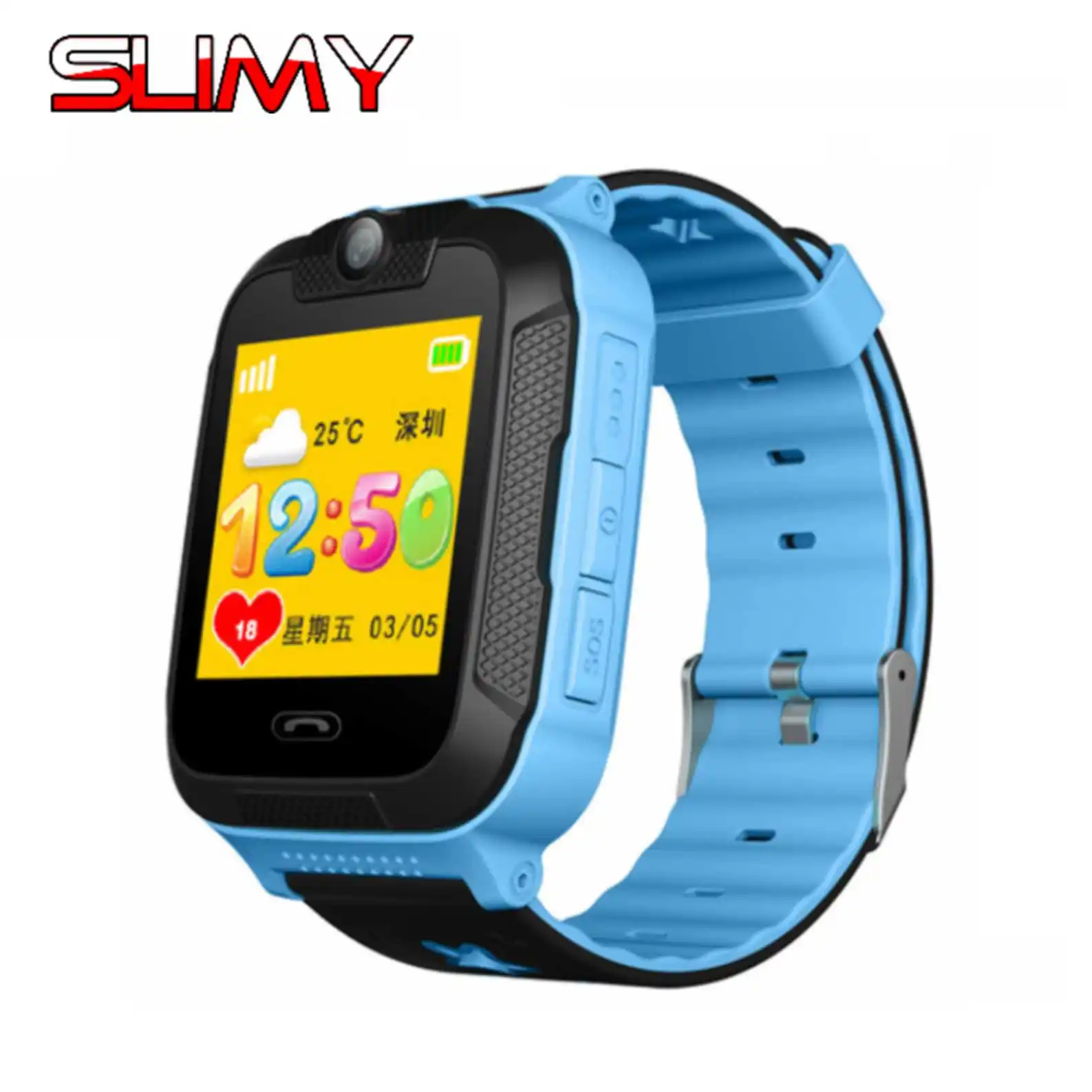 Slimy Q76 3G Kids Smart Watch GPS Smartwatch Pedometer Voice Chat Remote Monitor Smart Watch with Camera for Baby Boys Girls