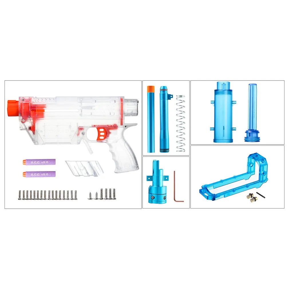 Рабочий YY-R-W019-W024 R Тип мод наборы набор для Nerf N-Strike Elite Stryfe бластер короткие пули B/A насос Комплект игрушечный пистолет diy запчасти - Цвет: MY13352500