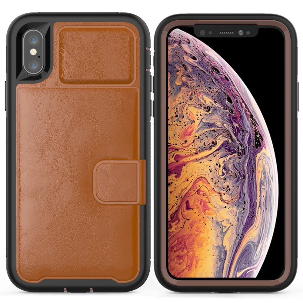 

10 PCS Stand Holder Wallet Leather Case Multifunction Leather Protective Case with Magnetic For Apple iPhone XS Max 6.5 INCH