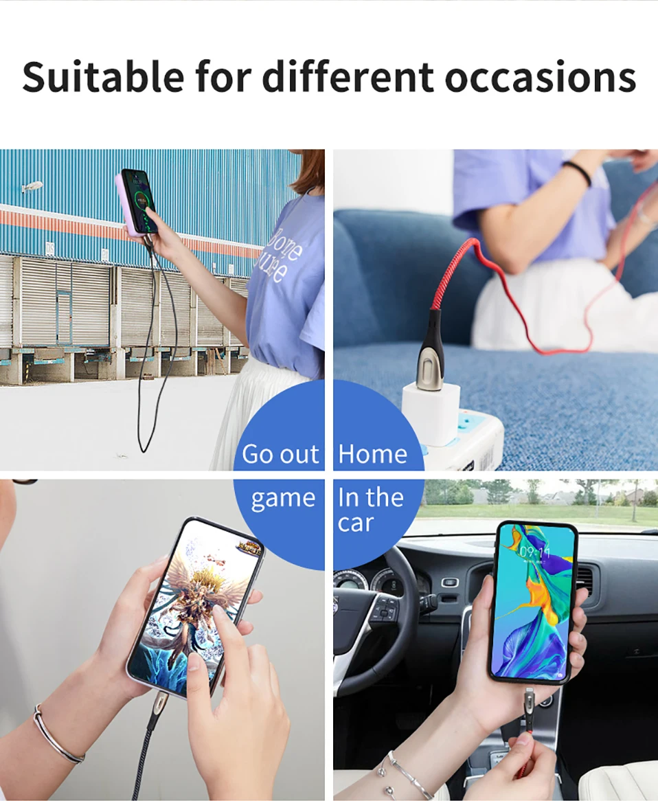 5A USB Type C Cable Quick Charge USB C Type C Cable 5A for Huawei Honor 10 9 8x Max USB Charging Cable for Huawei P20 P30 Lite
