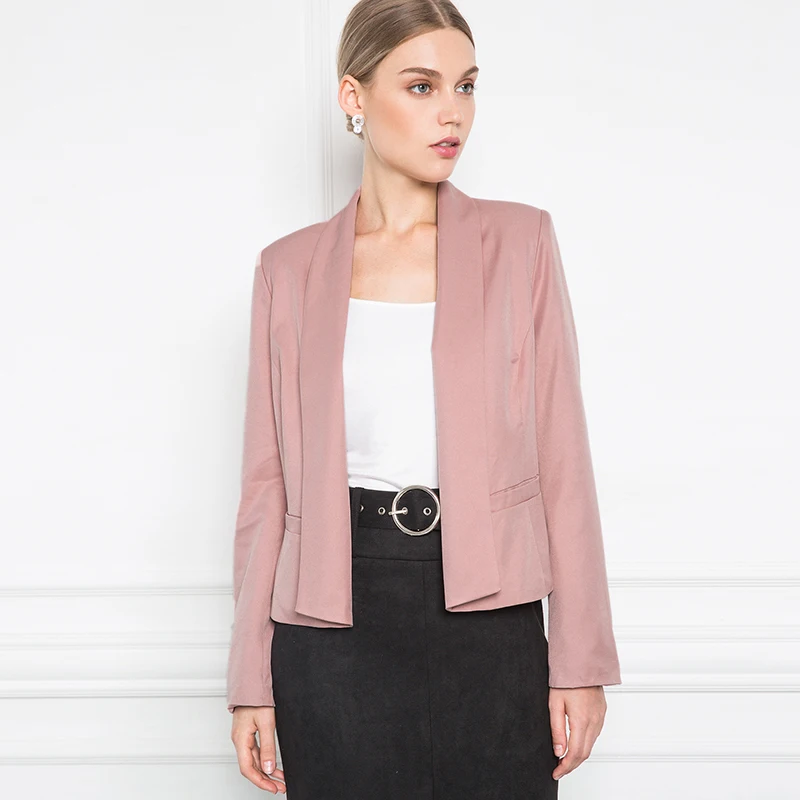 chifave 2018 New Autumn Women Elegant Pink Office Lady Blazer Fashion ...