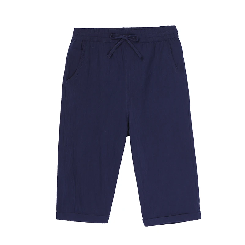 Pioneer Camp Лето Новое поступление укороченные брюки мужские повседневные обычные однотонные укороченные брюки брендовая одежда для мужчин s AXX901067 - Цвет: Темно-синий