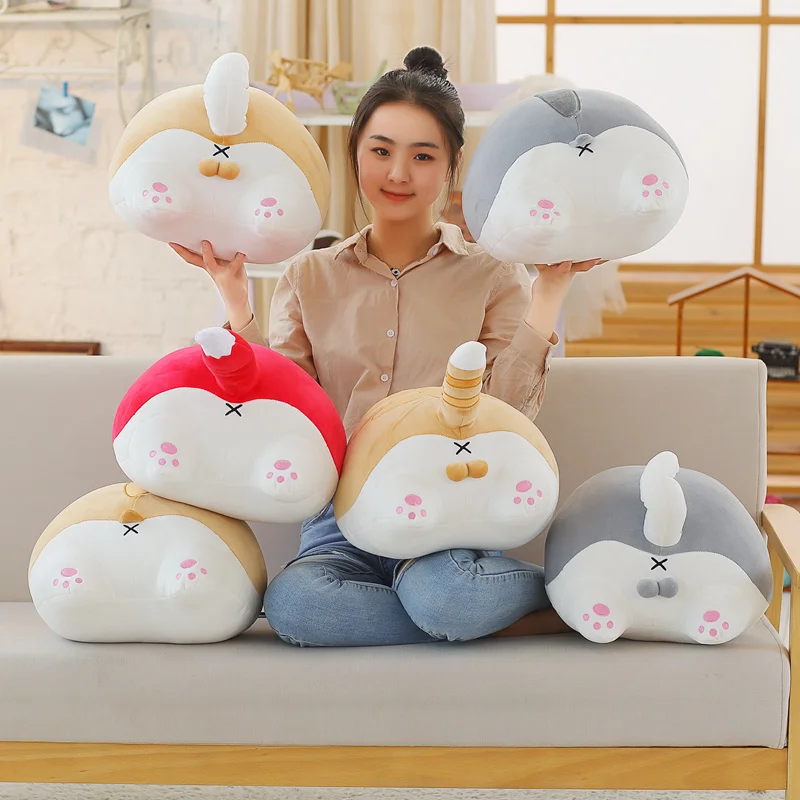 

1pc 35cm Cute Dog/Cat Butt Plush Pillow Stuffed Cartoon Plush Hamster/Fox Butt Pillow Cushion Toys Birthday Gifts Kids Toys