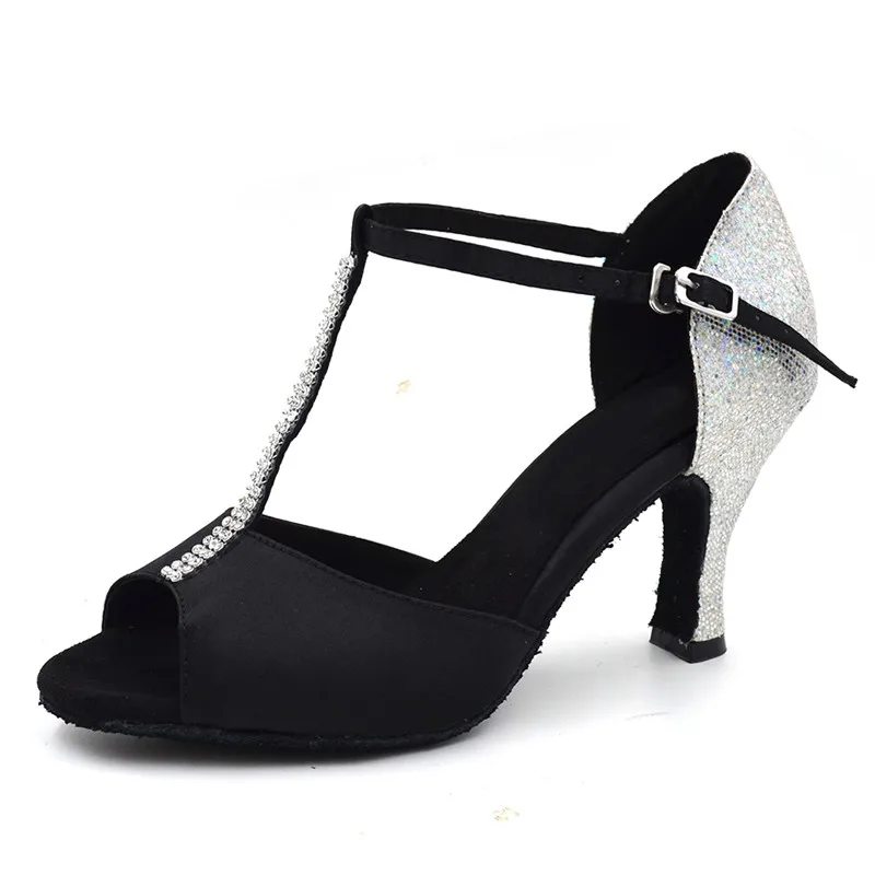 Rhinestone Ballroom Dance Shoes Latin Salsa Performance Dance Shoes