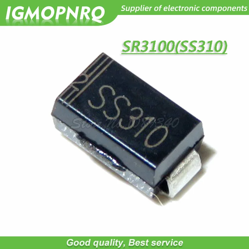 

100PCS SS310 SMD Schottky Barrier Rectifier Diode 3A 100V DO-214AC SMA New Original Free Shipping