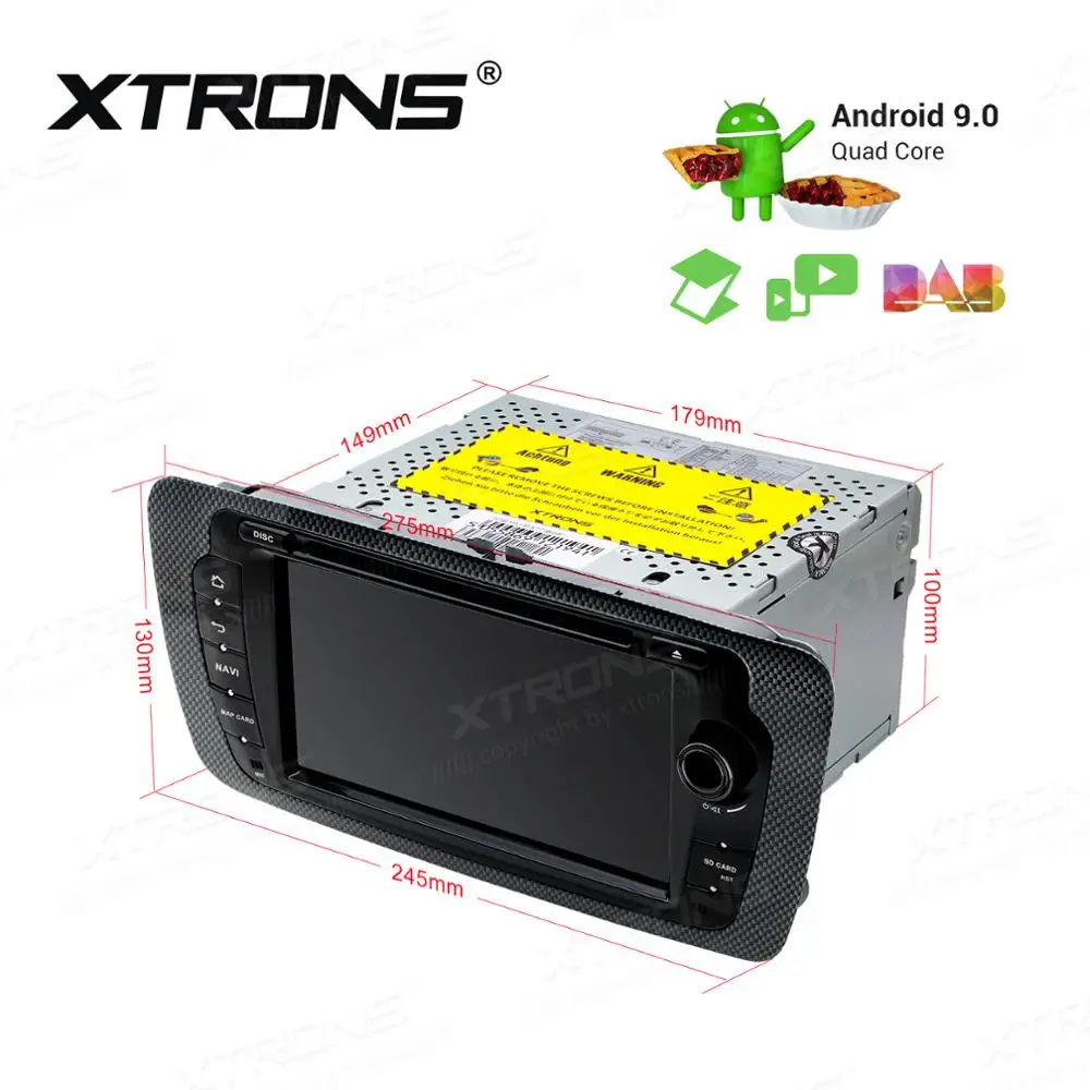 Discount 7" Android 9.0 Pie OS Car DVD Multimedia Navigation GPS Radio for Seat Ibiza MK4 / 6J 2009-2013 with Dual Zone Function Support 1