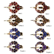 Женский металлический цветок Стразы Свадебная заколка для волос головной убор шпилька аксессуар