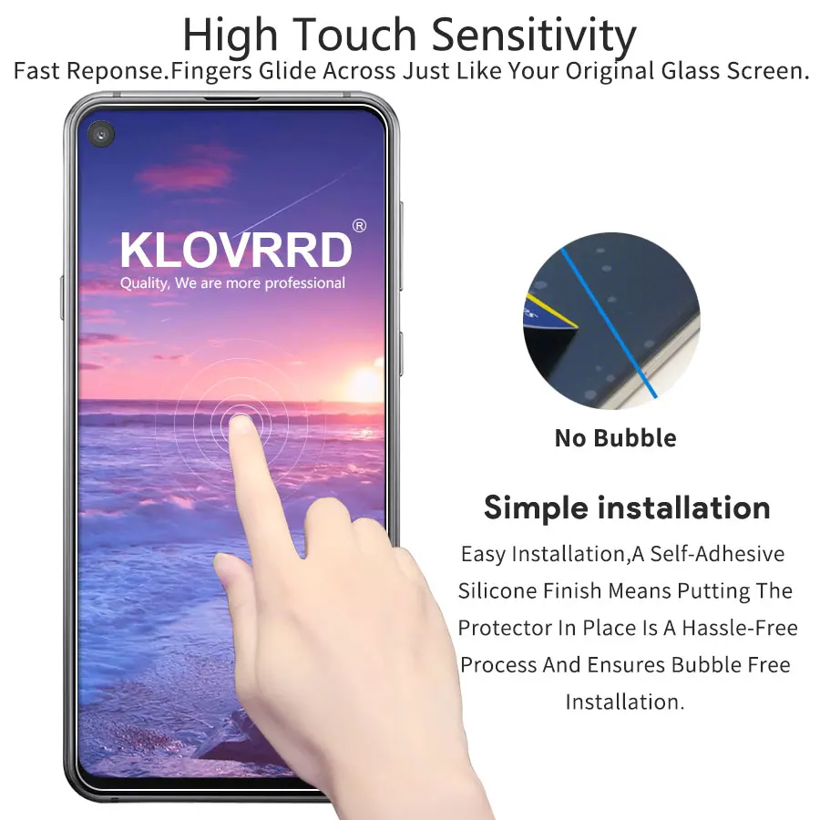 KLOVRRD 2 шт./лот 9h 5D закаленное Стекло для samsung Galaxy A8s 2018 Экран протектор Защитная