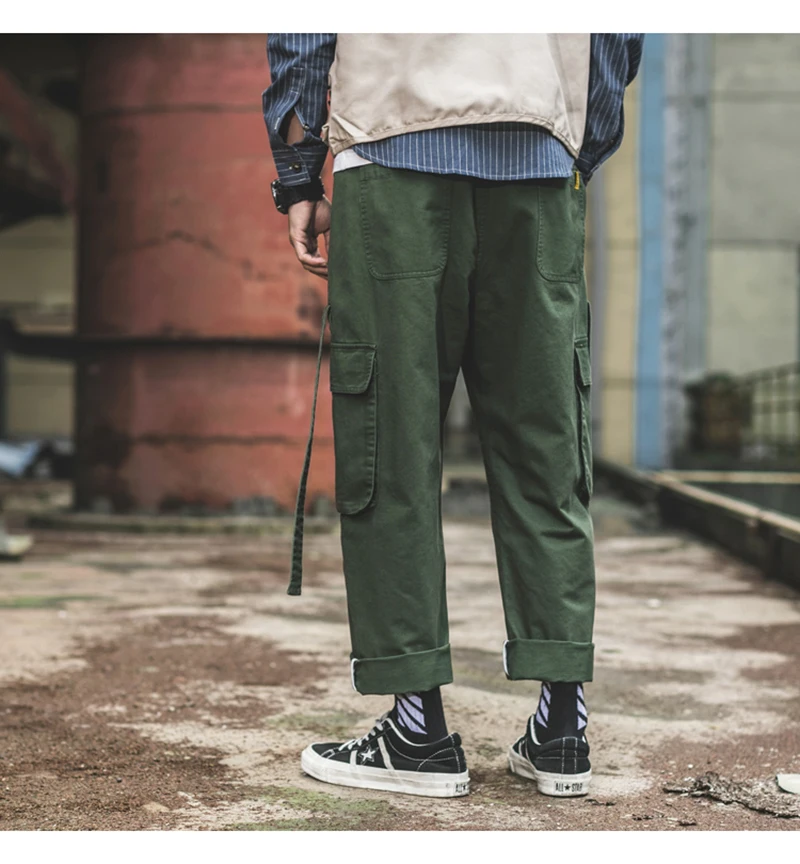 Korean Streetwear Harajuku Pants Men Fashion Street Style Cargo Pants  (54)