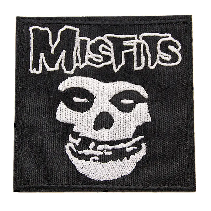 

Embroidered Patches Misfits Skull Punk Rock Sew Iron On Badges For Bag Jeans Hat T Shirt DIY Appliques Craft Decoration