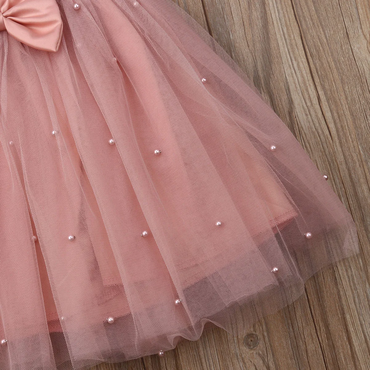 Baby Summer Clothing Newborn Kids Baby Girls Bowknot Tulle Princess Dress Lace Party Pageant Beadings Chiffon Sundress 2-7T