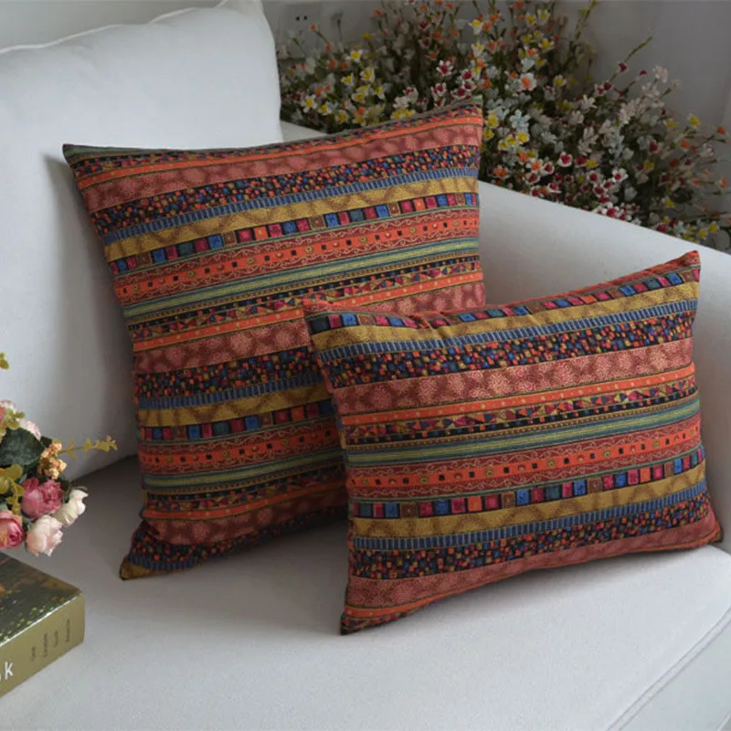 Три размера в богемном стиле винтажная Подушка без внутреннего декора для дома