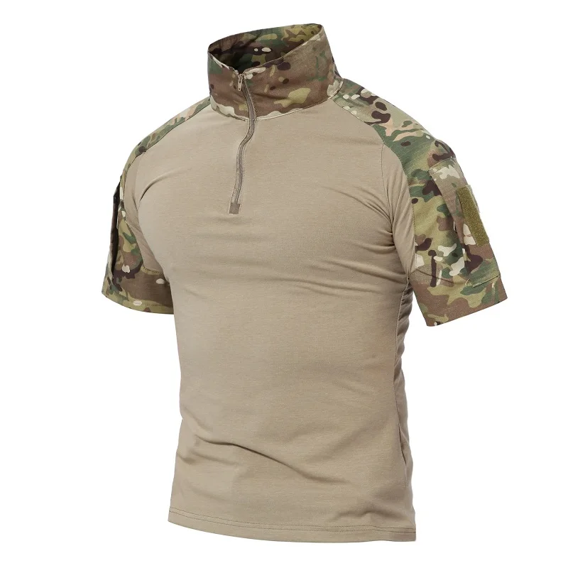 TACVASEN мужская летняя футболка темно-синяя Пейнтбольная тактическая футболка с коротким рукавом Военная камуфляжная хлопковая Футболка охотничья одежда 5XL