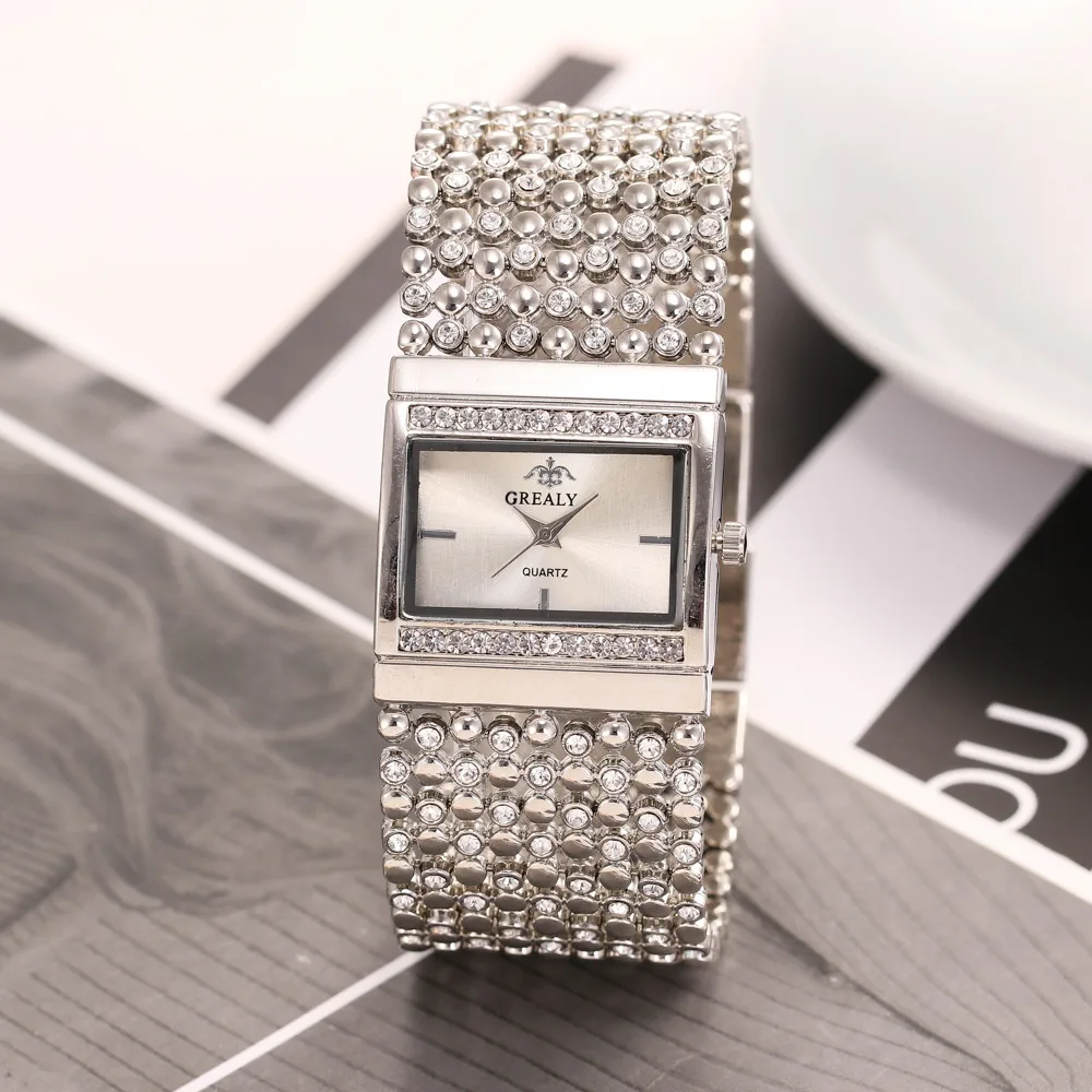 

Luxury women's watch casual fashion ladies watch analog quartz ladies watch gift personality full rhinestone bracelet watch Fi