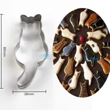 10 шт. мультфильм кошка Кондитерская высечки украшения для кексов металла Формочки gateau печенье штамп помадка украшения торта инструменты