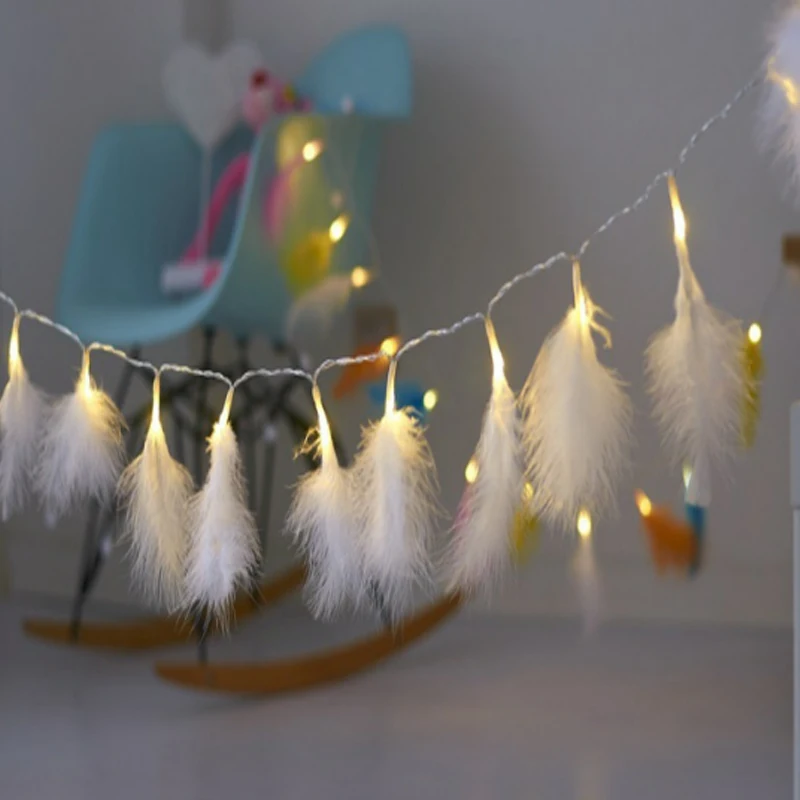 

Holiday/Night Lighting Led String Feather Fairy Light Xmas Party Home Wedding Garden Garland Christmas/wedding/party Decorations