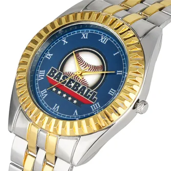 

Unique World Health Organization Logo Dial Quartz Watch Movement for Men Stylish Silver-gold Band Classic Alloy Case Wristwatch