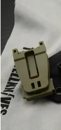brown Открытый EDC нож K оболочка Molle Зажим для ремня Сумка зажим пом зеленый, коричневый, черный - Цвет: brown