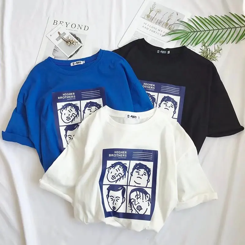 Harajuku Мужская футболка 2019 летняя с круглым вырезом и коротким рукавом для мужчин