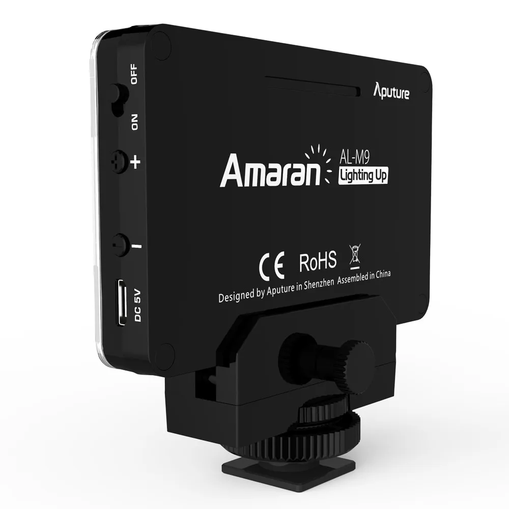 Aputure AL-M9 освещение карманный размер светодиодный CRI/TLCI 95+ 9 SMD лампы 9 ступенчатое Регулирование яркости 5500K для sony Canon Nikon камеры и т. д