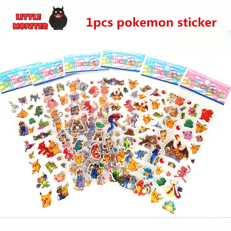 1 Sheets cartoon anime pokeball stickers for kids rooms Home decor Diary Notebook Label Decoration toy