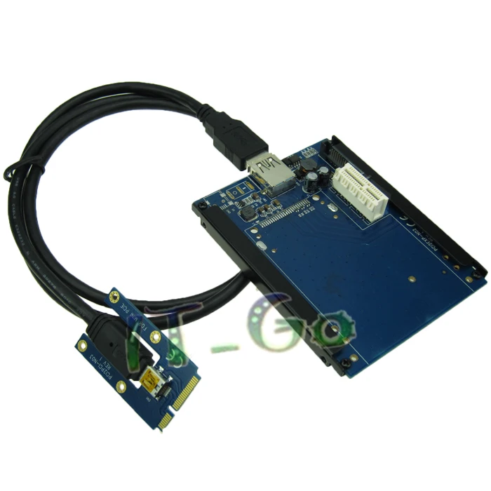 Mini PCI-e к x1 адаптер слот с SATA разъем питания для ноутбука сетевая карта Видеокарта |