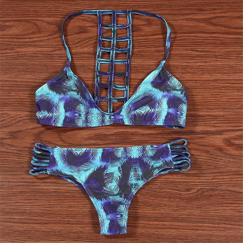 SMK peacock pattern bikini summer beach Bikinis Brazilian Bikini Set Bandage Beach Wear Women Bathing Suits Swim Suit |