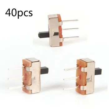 

40Pcs/Lot SS12D00G3 SS-12D00G3 Slide Switch 2 Position SPDT 1P2T 3Pin PCB Panel Mini Vertical Toggle Switches For DIY