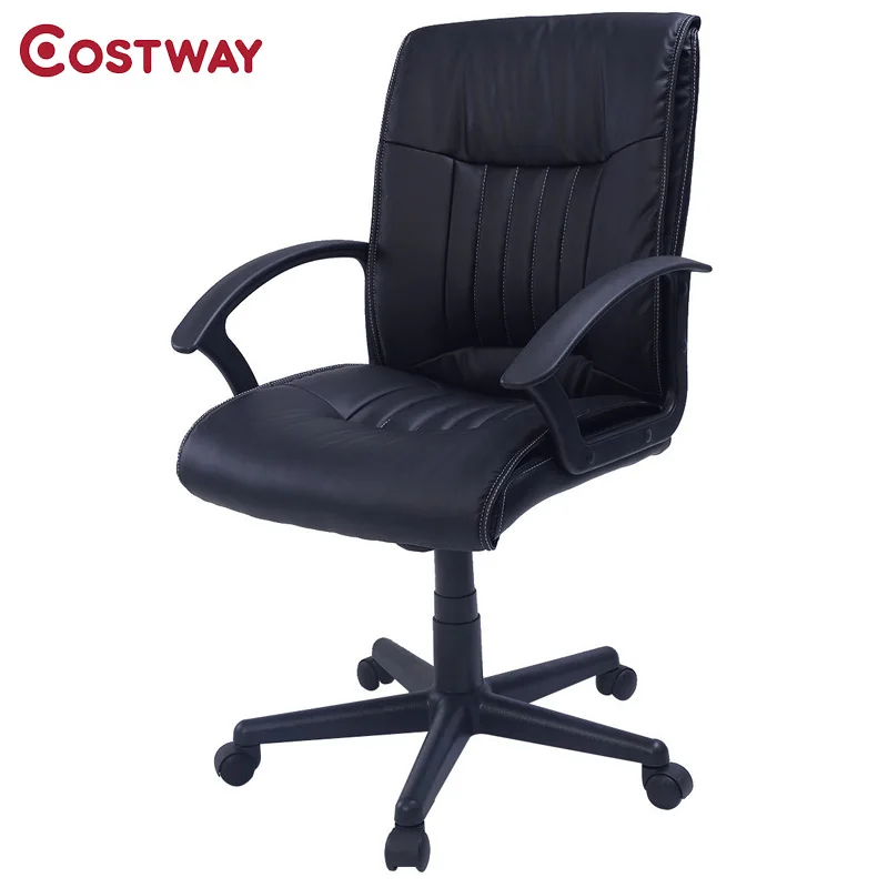 

COSTWAY PU Leather Ergonomic Office Chair Armchair Executive Chair Boss Lift Chair Swivel Chair Office Furniture CB10059