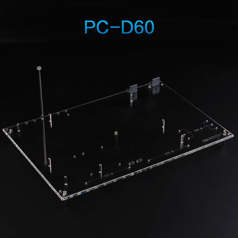 

QDIY PC-D60 On Sale Personalized Transparent Acrylic Wide Open Standard ATX Chassis Nude Platform Test Bench Computer Case