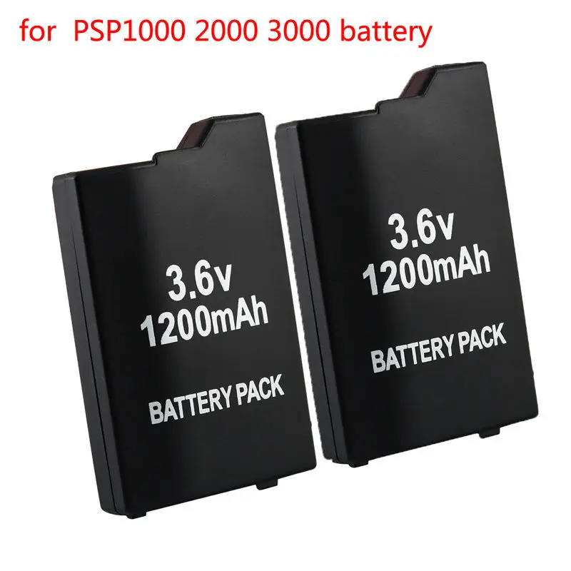 2pcs new 1200mAh 3.6V Rechargeable Li ion Battery Pack PSP S110 for
