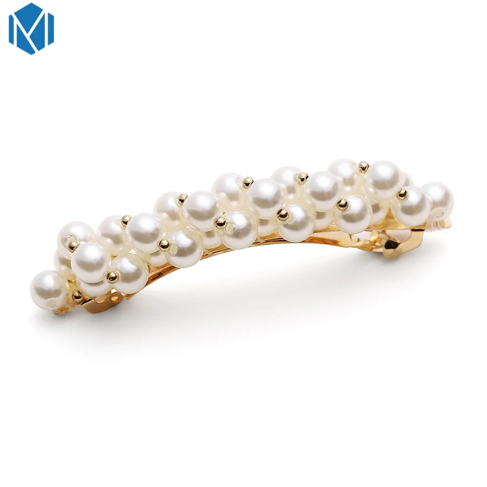 

2019 New Designed Fashion Hair Clips for Women Geometric Hairpins Vintage Elegant Imitation Pearls Hairgrips Hair Accessories