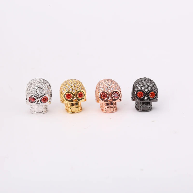 

Cubic Zircon Skull Beads & Jewelry Accessories Best Quality Micro Pave CZ Making DIY Bracelet