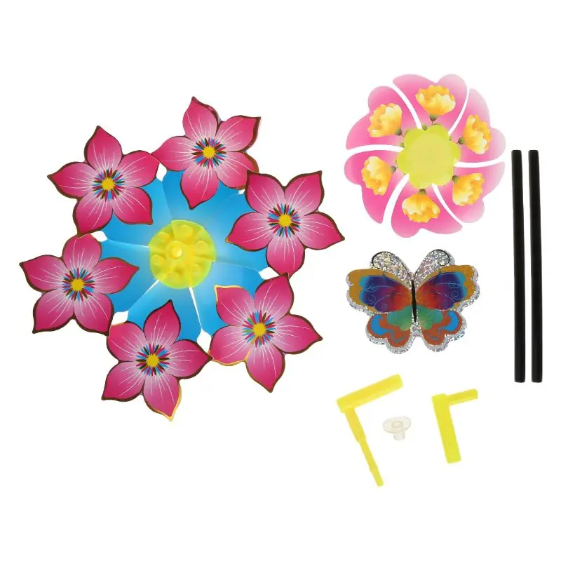 Wind Spinner Double Layer Flower Pinwheel Butterfly Kids Children Toys Garden Decoration Party Home Ornament Outdoor Games Funny Wind Spinner Double Layer Flower Pinwheel Butterfly Kids Children Toys Garden Decoration Party Home Ornament Outdoor Games Funny