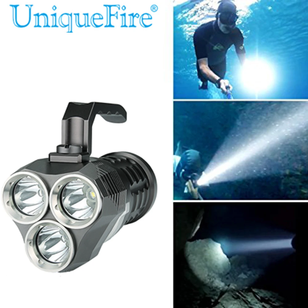 Free Shipping ! UniqueFire 4000 Lumens 4 x XML2 LED Diving Flashlight Torch Waterproof 200m