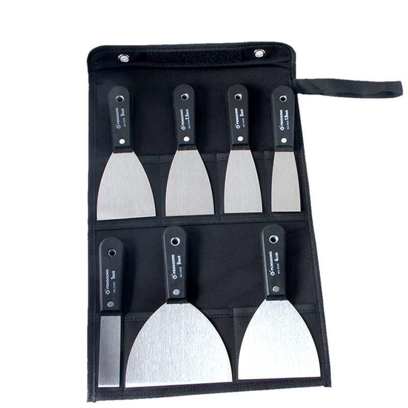 7 шт. шпатлевка нож "-5" скребок с 600D сумка для инструментов для пола окна стены протирать скребок набор инструментов