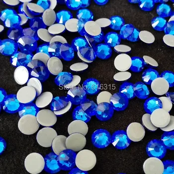 

Austrian 2.9mm ss10 Sapphire Austrian hot-fix rhinestone dress decorating ;nail design of hot fix rhinestones wholesale price