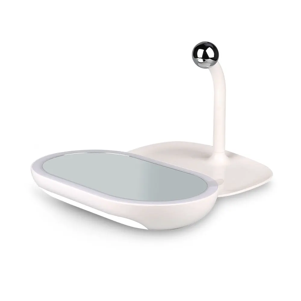  Table Vanity Mirror Light Portable LED Makeup Mirror Night Light Touch Screen Rotation Desk Mirror 