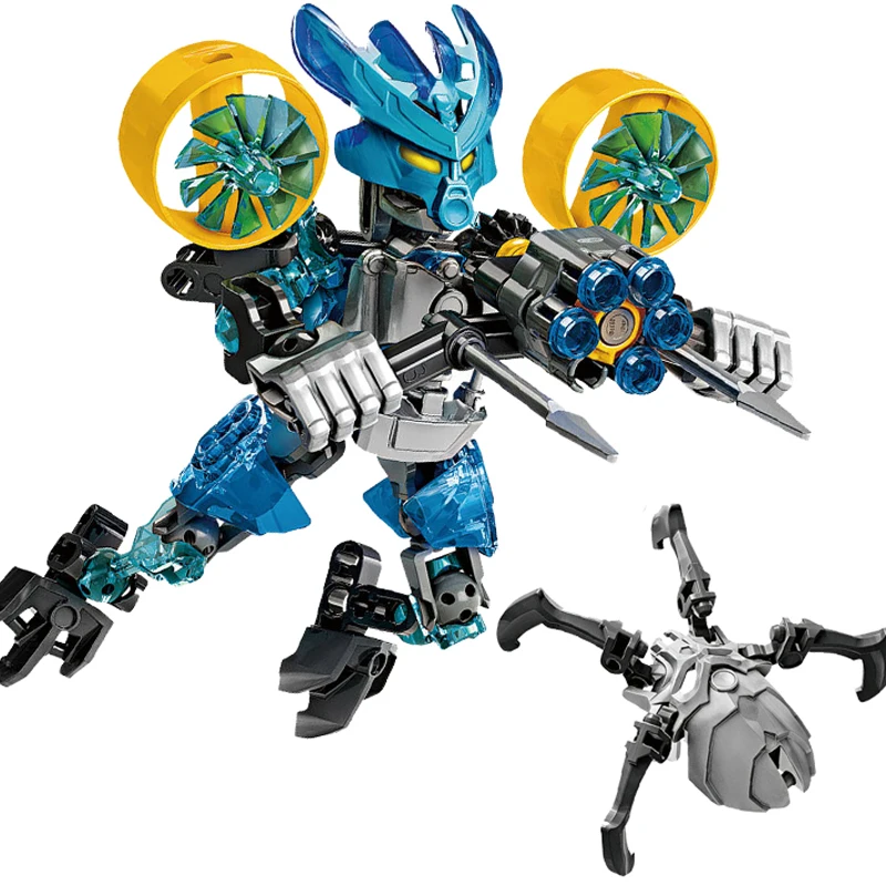Smartable BIONICLE 6 шт./партия джунгли скалы вода земля лед огненные фигурки строительные