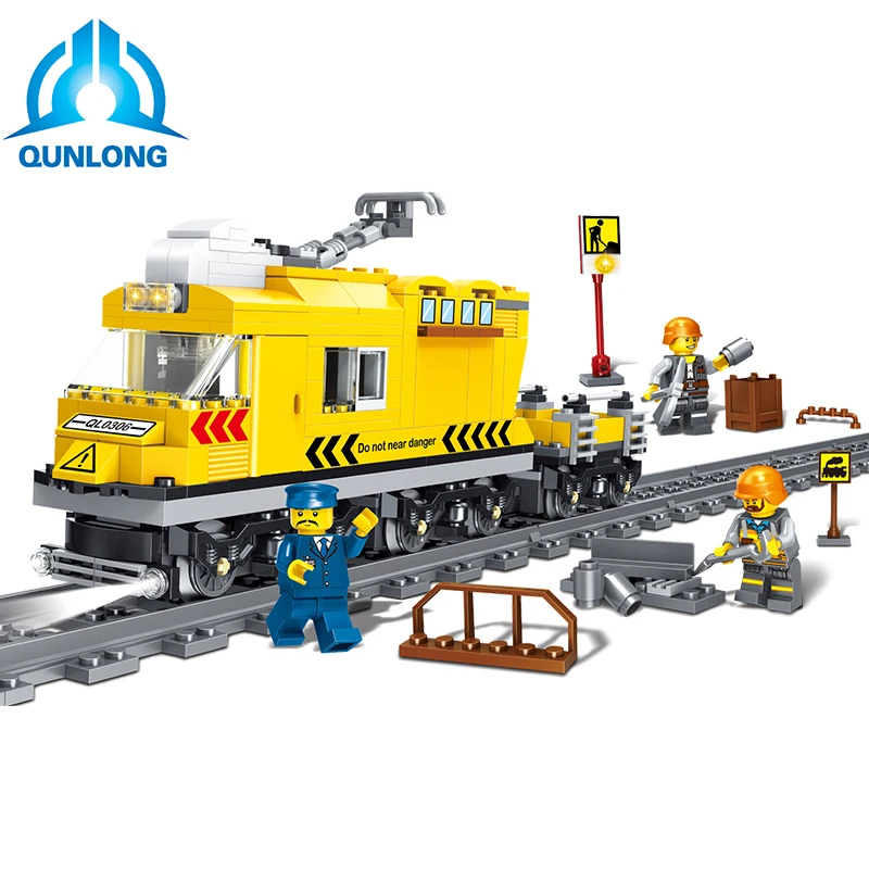 

Qunlong 322Pcs Block Gallop Train Series Model Action Figures Blocks Technic Compatible Small Bricks Mincrafted Boys Birthday