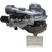 CT16V Турбокомпрессор 17201-0L040 17201-30110 17201-30160 17201-30101turbo для Toyota 1KD-FTV D4-D Hilux Land Cruiser Prado 3.0L