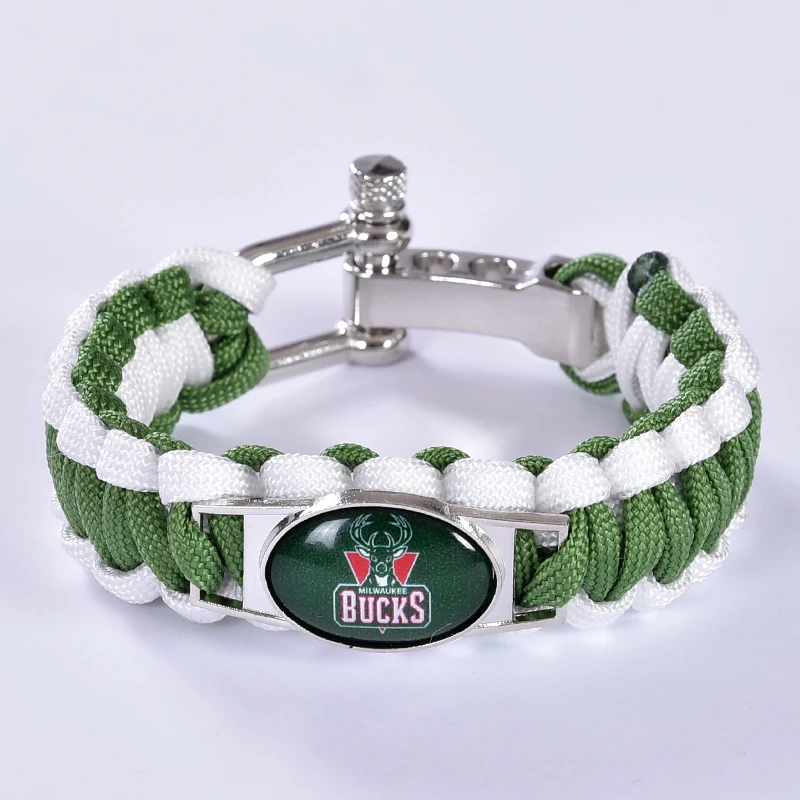 

Milwaukee Basketball Team Paracord Bracelet Survival Bracelet, Drop Shipping!