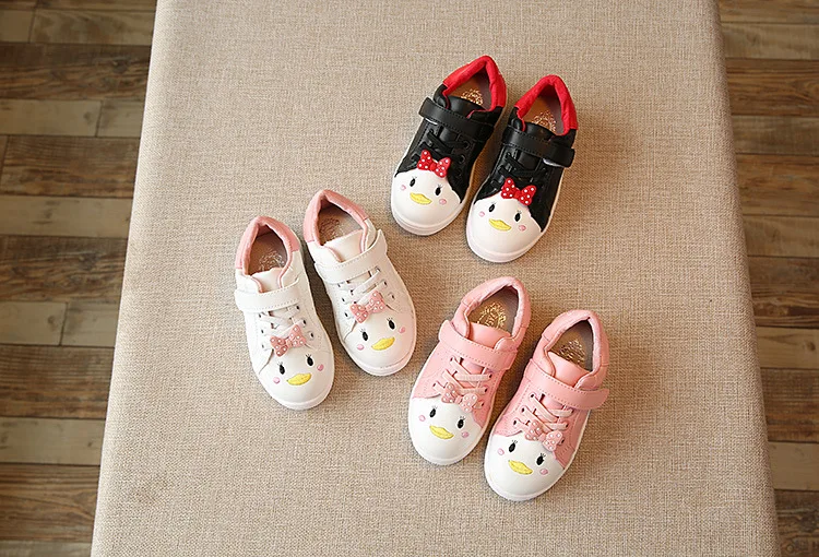 Spring Models Children Sneakers Casual Kids Shoes Baby Bow Cartton Girls Flats Fashion Single Shoes Student Fashion Sneaker