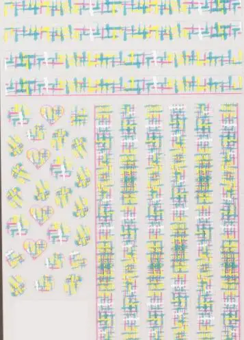 1 лист 3D персональные водяные наклейки для ногтей художественные наклейки цветные в форме гусиной лапки наклейки на ногти из одуванчиков Маникюр z077 - Цвет: 2