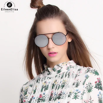 

EE Hot Sale Fashion Mirrored Sunglasses Round UV400 Sunglasses Vintage Pink Sunglasses Women Brand Designer Sun Glasses