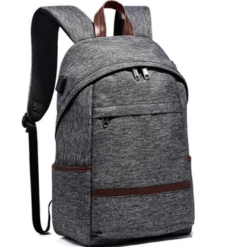 

School Bags Men Backpacks Women Backpacks USB Interface Backpack Canvas Large Capacity Laptop Bag Mochila