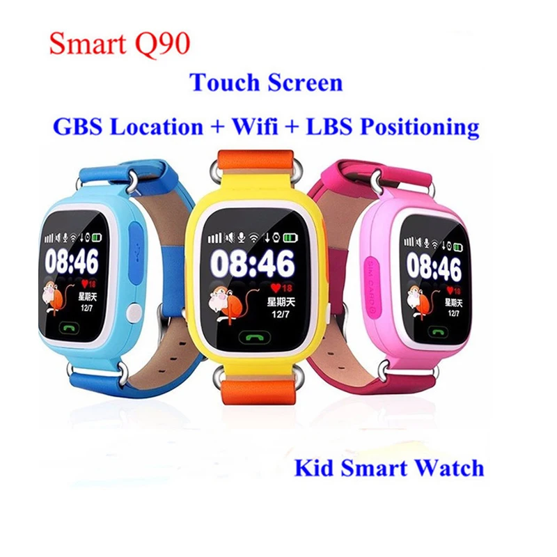 GPS Q90 Smartwatch Touch Screen WIFI Positioning Children font b Smart b font Wrist font b
