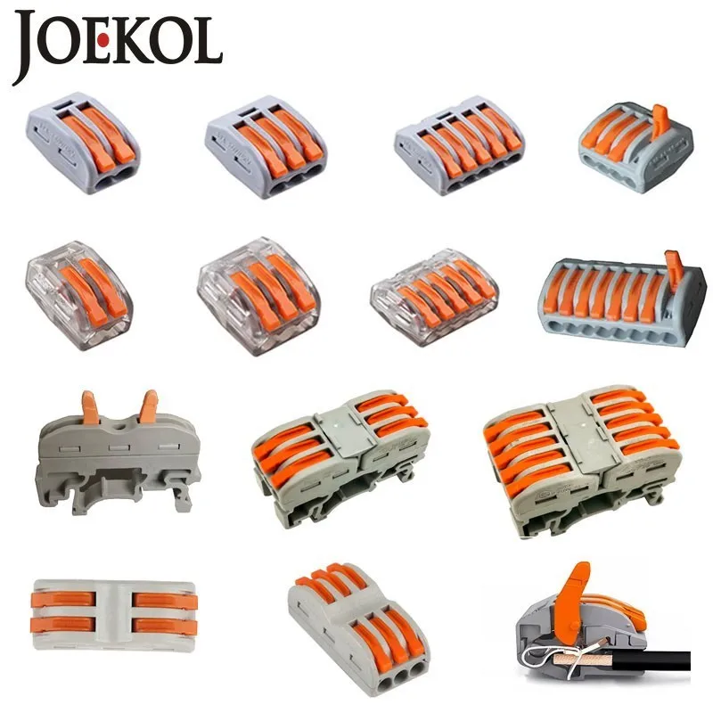 

(30-50Pcs/Lot) WAGO 222-412 413 415 Mini Fast Wire Connectors,Universal Wiring Cable Connector,Push-In Terminal Block