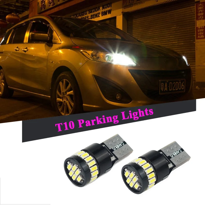 2pcs Canbus T10 W5W 168 194 LED Clearance Parking Lights Bulbs For